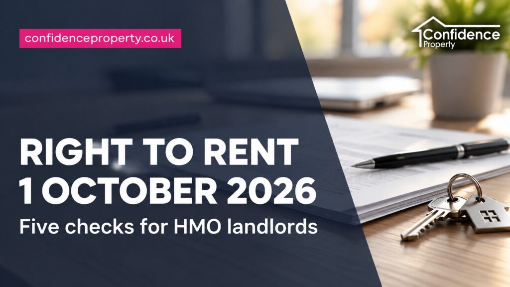 Right to Rent: five checks for HMO landlords from 1 October 2026.